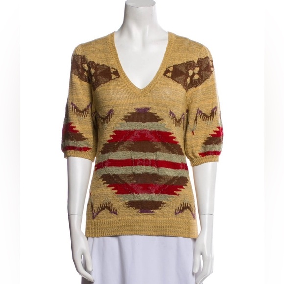 Ralph Lauren Women's Southwest Aztec Hand knit
Short Sleeve Multicolor Sweater L - Picture 14 of 16